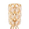 10 * 19.7" H Gold Wedding Flower Vases for Centerpieces with Crystal Beads Metal Trumpet Vase Tables Wedding Centerpieces Metal Flower Road Lead Stand for Birthday, Event, Home Decor view 3
