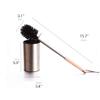 NOVOCE Toilet Brush with Holder Stainless Steel Toilet Brush Holder Free Standing BrushToilet Brush Set Bathroom WC Long Handle Loo Brush Scrubber (Color : Wooden Handle) view 2