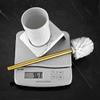 NOVOCE Toilet Brushes Set and Holder Loo Brushes Wall Mounted Loo Brush No Drilling Marble/Ceramic Cup for Toilet Bathroom-Black (Color : White) view 3