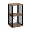 ClosetMaid 2-Cube Storage Organizer Bookshelf, Storage Shelf, Metal Frame, Wood Shelves, Easy Assembly, Black/Wheat view 1