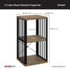 ClosetMaid 2-Cube Storage Organizer Bookshelf, Storage Shelf, Metal Frame, Wood Shelves, Easy Assembly, Black/Wheat view 3