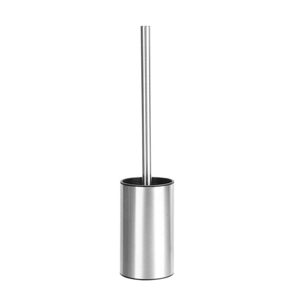 NOVOCE Toilet Brush with Holder Stainless Steel Toilet Brush Holder Free Standing BrushToilet Brush Set Bathroom WC Long Handle Loo Brush Scrubber (Color : Chrome)