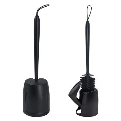 NOVOCE Toilet Brush with Holder, Silicone Brush Toilet Brush Cleaner for Bathroom Cleaning Supplies