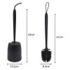 NOVOCE Toilet Brush with Holder, Silicone Brush Toilet Brush Cleaner for Bathroom Cleaning Supplies view 2