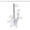 NOVOCE Toilet Brush with Holder White Wall-Mounted Toilet Brush and Bracket Bathroom Long Handle Toilet Brush Holder with Base Plastic Cleaning Brush view 2