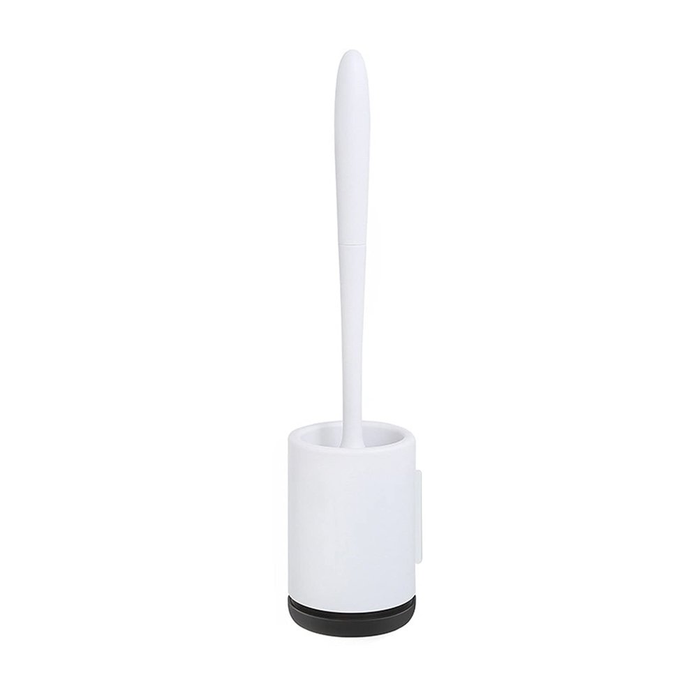 NOVOCE Toilet Brush Rubber Head Holder Cleaning Brush for Toilet Wall Hanging Household Floor Cleaning Bathroom Accessories (Color : On The Ground)