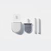 NOVOCE Toilet Brush Silicone Toilet Brush and Holder Set Cleaner for Bathroom Leak Proof Base Flexible Bristles Brush with Quick Drying Holder Set Silicone Toilet Brush (Color : A-Blue) view 3