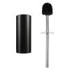 NOVOCE Toilet Brush 1pc Toilet Brush and Holder Set Long Handle Stainless Steel Brush Bathroom Brush Toilet Cleaning Tool Set Silicone Toilet Brush (Color : Black) view 1