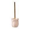 NOVOCE Toilet Brush with Holder Ceramic Toilet Brush and Bracket Bathroom Toilet Toilet Brush Set Stainless Steel Handle Soft Hair Toilet Brush (Color : B) view 1