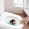 NOVOCE Toilet Brushes Set Wall Mounted Loo Brushes Wooden Bathroom Brush Long Handle and Holder No Drilling for Toilets-A view 4
