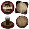 Brave Little One Tree Baby Boys 1st Birthday Party Supplies - 64 Piece Rustic Moose First Birthday Tableware Set Includes Large 9" Dinner Plates and 7" Dessert Paper Plates Napkins Cups - Kit for 16 view 1