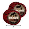 Brave Little One Tree Baby Boys 1st Birthday Party Supplies - 64 Piece Rustic Moose First Birthday Tableware Set Includes Large 9" Dinner Plates and 7" Dessert Paper Plates Napkins Cups - Kit for 16 view 3