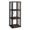 ClosetMaid 3-Cube Storage Organizer Bookshelf, Storage Shelf, Metal Frame, Wood Shelves, Easy Assembly, Black/Apple Walnut view 1