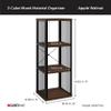 ClosetMaid 3-Cube Storage Organizer Bookshelf, Storage Shelf, Metal Frame, Wood Shelves, Easy Assembly, Black/Apple Walnut view 3