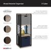 ClosetMaid 3-Cube Storage Organizer Bookshelf, Storage Shelf, Metal Frame, Wood Shelves, Easy Assembly, Black/Apple Walnut view 4