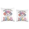65 Birthday Making the world a better place since 1958 Throw Pillow view 3