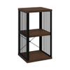 ClosetMaid 2-Cube Storage Organizer Bookshelf, Storage Shelf, Metal Frame, Wood Shelves, Easy Assembly, Black/Apple Walnut view 1
