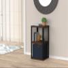 ClosetMaid 2-Cube Storage Organizer Bookshelf, Storage Shelf, Metal Frame, Wood Shelves, Easy Assembly, Black/Apple Walnut view 2