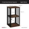 ClosetMaid 2-Cube Storage Organizer Bookshelf, Storage Shelf, Metal Frame, Wood Shelves, Easy Assembly, Black/Apple Walnut view 3