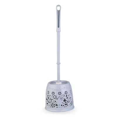NOVOCE Toilet Brush with Holder Plastic Home Toilet Brush Holder Stand Guard Set Bathroom Cleaning Tools Cleaning Brush Long Handle Toilet Brush (Color : Gris)