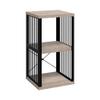 ClosetMaid 2-Cube Storage Organizer Bookshelf, Storage Shelf, Metal Frame, Wood Shelves, Easy Assembly, Black/Weathered Gray view 1