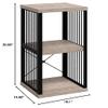 ClosetMaid 2-Cube Storage Organizer Bookshelf, Storage Shelf, Metal Frame, Wood Shelves, Easy Assembly, Black/Weathered Gray view 3