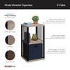 ClosetMaid 2-Cube Storage Organizer Bookshelf, Storage Shelf, Metal Frame, Wood Shelves, Easy Assembly, Black/Weathered Gray view 4