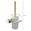 NOVOCE Toilet Brushes Set and Holder Loo Brushes Wall Mounted Loo Brush No Drilling Marble/Ceramic Cup for Toilet Bathroom-Black (Color : Black) view 3