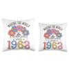 60 Birthday Making the world a better place since 1963 Throw Pillow view 3
