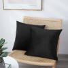NiNi ALL Decorative Throw Pillow Covers Pack of 2, Velvet Throw Pillow Cases for Couch Pillows Cover Bedroom Living Room Outdoor, Pillow Covers 26x26 Inch Black view 3