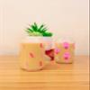 Iced Coffee Glass Cup with Bamboo Lid and Straw | 16oz Beer Can Glass | beer glass Cup | Can Shaped Glass Soda Can Cup | leaf Glass Cup, Beer Glass Can, Glass Coffee Cup view 3
