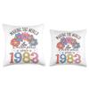 40 Birthday Making the world a better place since 1983 Throw Pillow view 3