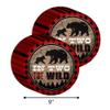In Two The Wild Tree Boys 2nd Birthday Party Supplies - 64 Piece Rustic Bear Second Birthday Tableware Set Includes Large 9" Dinner Plates and 7" Dessert Paper Plates Napkins Cups - Kit for 16 view 3