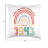 80 Birthday Making the world a better place since 1943 Throw Pillow view 4