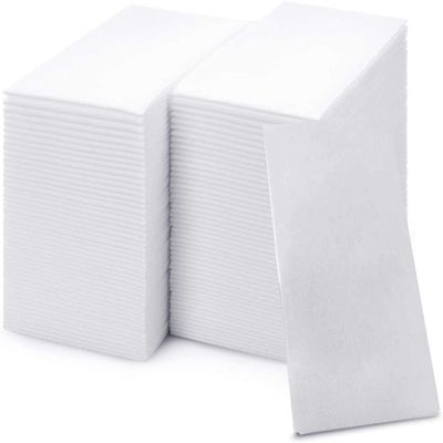 200 Paper Towels Cloth-Like Hand Tissue Paper Napkins, Disposable Hand Towels for Bathroom Guests, Disposable Face Towel for Guest, Washcloths or Dinner Napkin, Made in USA, White