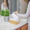 200 Paper Towels Cloth-Like Hand Tissue Paper Napkins, Disposable Hand Towels for Bathroom Guests, Disposable Face Towel for Guest, Washcloths or Dinner Napkin, Made in USA, White view 4
