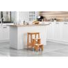 Boraam Niko Folding Counter Height 3-Tier Step Stool - Natural view 2