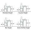 Boraam Niko Folding Counter Height 3-Tier Step Stool - Natural view 3