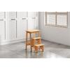 Boraam Niko Folding Counter Height 3-Tier Step Stool - Natural view 4