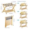 SMIBUY Luggage Rack, Foldable Bamboo Suitcase Stand with Storage Shelf for Guest Room, Bedroom, Hotel, Heavy-Duty, 1 Pack (Natural) view 4