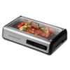 Baumann Living Indoor Smokeless Grill 1500W with Smart LED Touch Screen, Tempered Glass Lid, 2 Removable Ceramic Nonstick Grill & Griddle Plate, in a Modern Stainless Steel Design. view 1