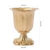 10PCs Gold Versatile Metal Wedding Centerpieces Vase(H: 5.5/ 14cm), Elegant Metal Flower Arrangement Stand, Tabletop Metal Flower Vase for Wedding Party Dinner Event Hotel Home Decor (Gold) view 2
