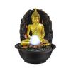 ARZARF Tabletop Waterfall Flowing Water Fountain Desktop Ornaments Feng Shui Ball Wheel Living Room Humidifier Home Buddha Statue Office Water Feature Tabletop Water Fountain view 1