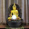 ARZARF Tabletop Waterfall Flowing Water Fountain Desktop Ornaments Feng Shui Ball Wheel Living Room Humidifier Home Buddha Statue Office Water Feature Tabletop Water Fountain view 3