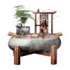 ARZARF Tabletop Waterfall Ceramic Water Device Desktop Decoration Fengshui Lucky Fountain Office Living Room Porch Tabletop Fountain Decoration Tabletop Water Fountain view 1