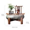 ARZARF Tabletop Waterfall Ceramic Water Device Desktop Decoration Fengshui Lucky Fountain Office Living Room Porch Tabletop Fountain Decoration Tabletop Water Fountain view 2