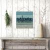 Nostalgic Farmhouse Wood Pallet Sign Welcome to Our Porch Wood Wall Hanging Sign Wall Pediment Antique Home Wall Decorations for Front Door Indoors Outdoors 12x12 Inch view 4