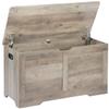 Timberer 39.4" Storage Chest, Wooden Storage Bench, Lift Top Toy Chest with 2 Safety Hinges, Large Toy Box, Entryway Bench for Living Room, Bedroom, Grey view 1