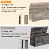 Timberer 39.4" Storage Chest, Wooden Storage Bench, Lift Top Toy Chest with 2 Safety Hinges, Large Toy Box, Entryway Bench for Living Room, Bedroom, Grey view 4