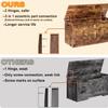 Timberer 39.4" Storage Chest, Wooden Storage Bench, Large Storage Trunk with 2 Safety Hinges, Entryway Shoes Bench for Living Room, Bedroom, Rustic Brown view 4